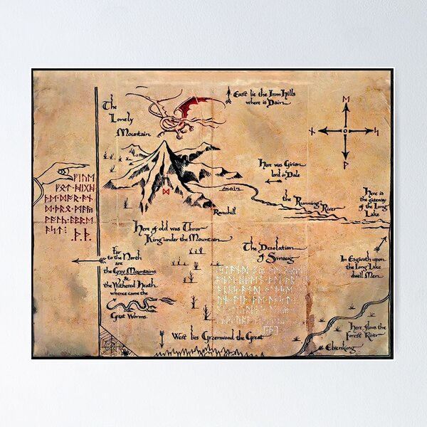 Item preview, map of the lonely mountain, Erebor designed and sold by Believes Inmiracle.