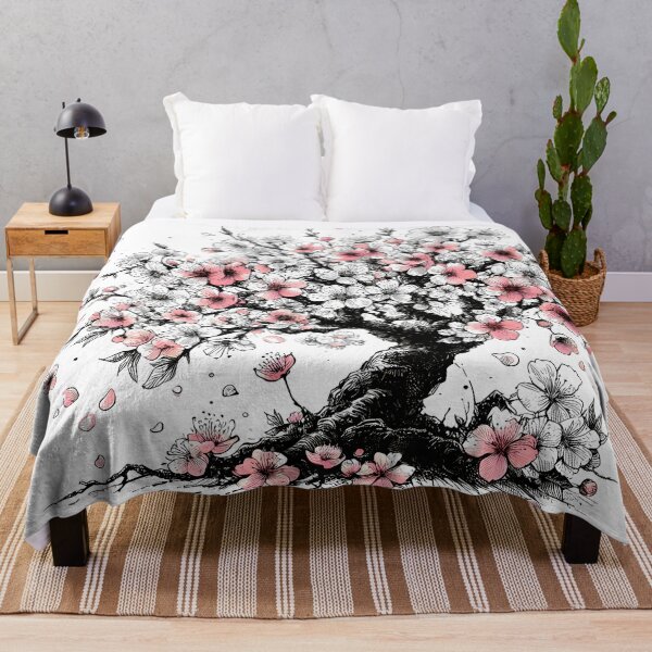 Artikelvorschau, Fallende schwarze Sakura-Kirschblüte entworfen und verkauft von teedory.