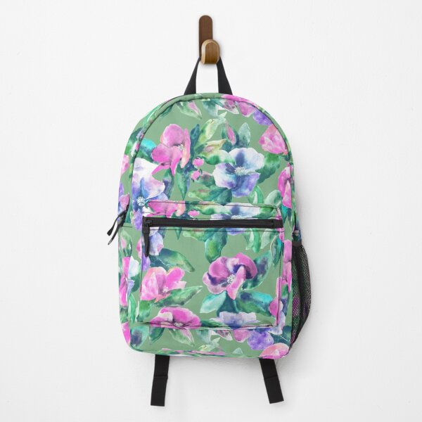 Item preview, Copy of big floral classic watercolor handmade green designed and sold by Alessandro Remo Mazzoni Remotextiles.