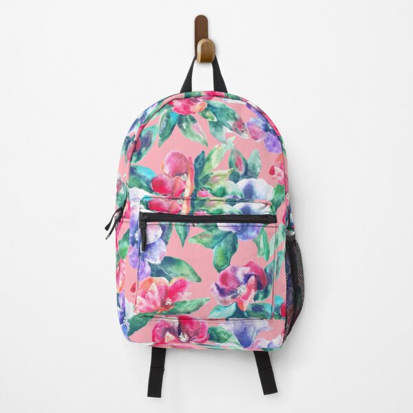 Item preview, Copy of big floral classic watercolor handmade pink designed and sold by Alessandro Remo Mazzoni Remotextiles.