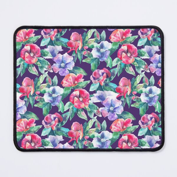 Item preview, Copy of big floral classic watercolor handmade blue designed and sold by Alessandro Remo Mazzoni Remotextiles.