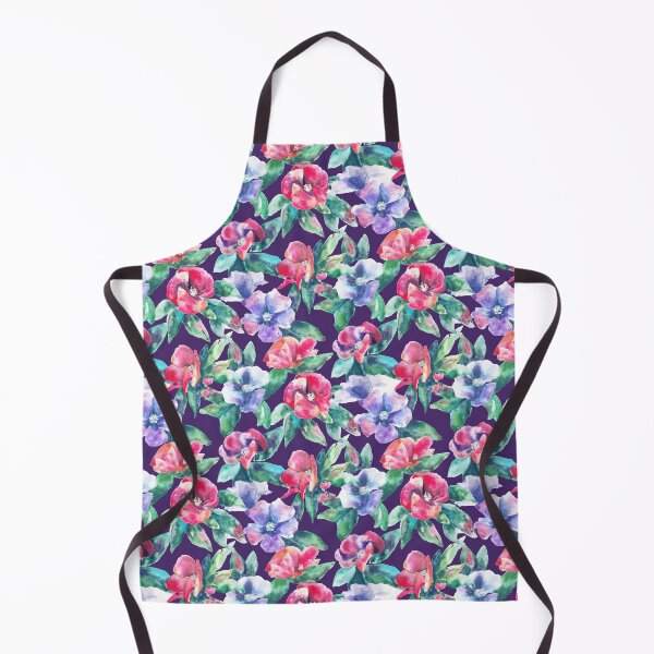 Item preview, Copy of big floral classic watercolor handmade blue designed and sold by Alessandro Remo Mazzoni Remotextiles.