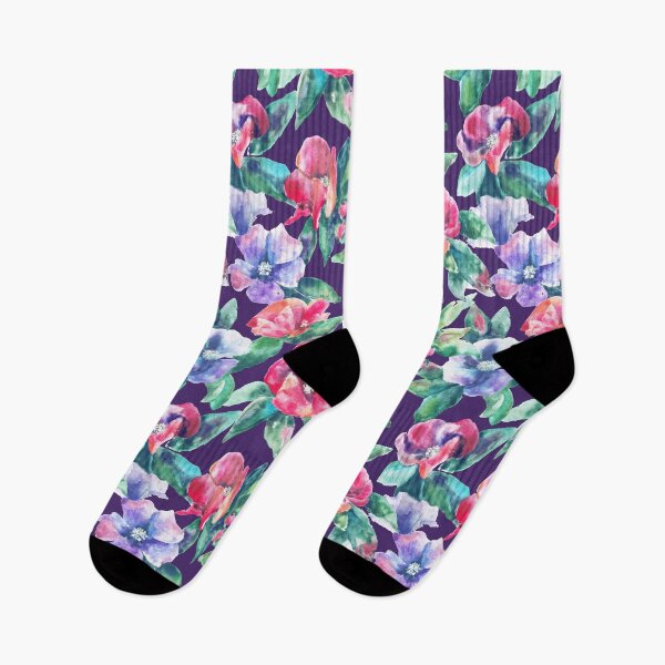 Item preview, Copy of big floral classic watercolor handmade blue designed and sold by Alessandro Remo Mazzoni Remotextiles.