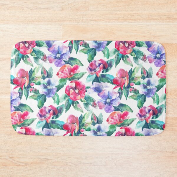Item preview, Copy of big floral classic watercolor handmade white designed and sold by Alessandro Remo Mazzoni Remotextiles.