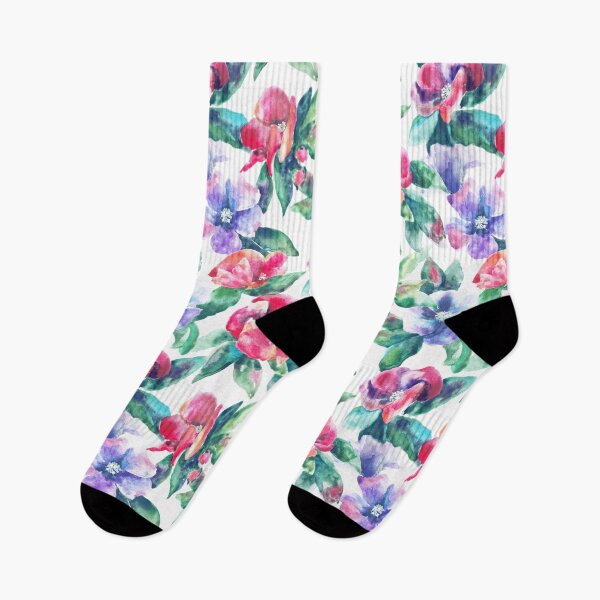 Item preview, Copy of big floral classic watercolor handmade white designed and sold by Alessandro Remo Mazzoni Remotextiles.