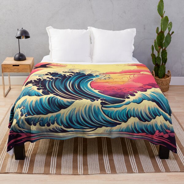 Item preview, The Great Retro Wave Japanese Ravens Sunset designed and sold by GrinGalore.