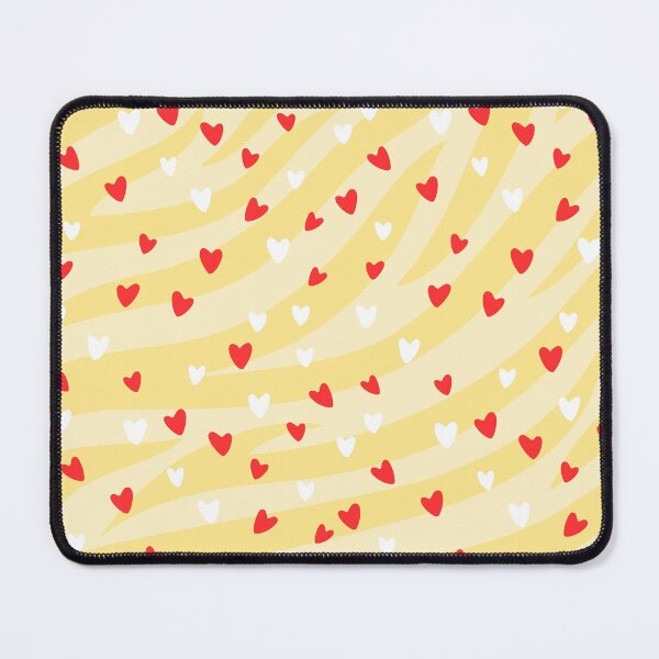 Item preview, Seamless pattern with red and white hearts on a yellow background. abstract hearts pattern background for valentine 's day designed and sold by APHIDAT-TA.