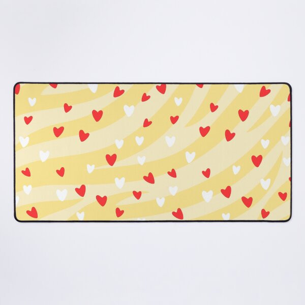 Item preview, Seamless pattern with red and white hearts on a yellow background. abstract hearts pattern background for valentine 's day designed and sold by APHIDAT-TA.