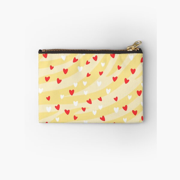 Item preview, Seamless pattern with red and white hearts on a yellow background. abstract hearts pattern background for valentine 's day designed and sold by APHIDAT-TA.