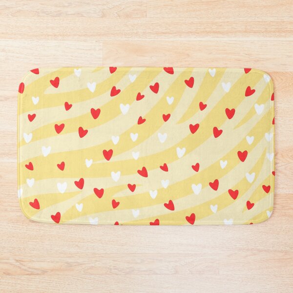 Item preview, Seamless pattern with red and white hearts on a yellow background. abstract hearts pattern background for valentine 's day designed and sold by APHIDAT-TA.