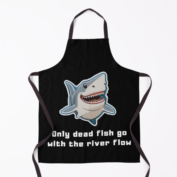 Item preview, Smiling shark (Only dead fish go with the river flow) designed and sold by ViaNature.