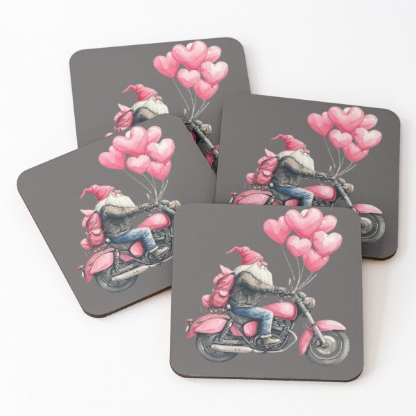 Item preview, Valentine 's Day Pink Gnome Ride a Motorcycle T-Shirts designed and sold by Modtanoydesign.
