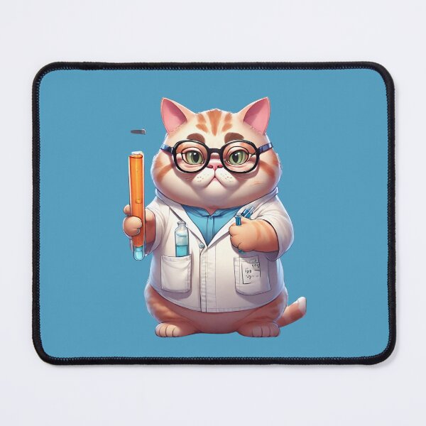 Item preview, Chubby Scientist Kitty Cat designed and sold by Keffy.