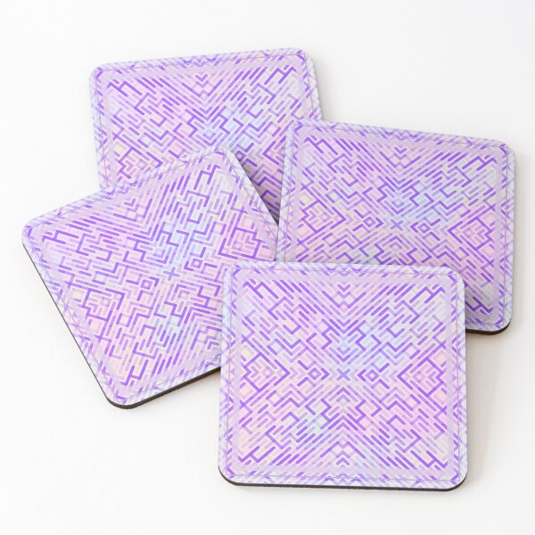 Item preview, Abstract background scarf with geometric shapes in purple and pink. designed and sold by APHIDAT-TA.