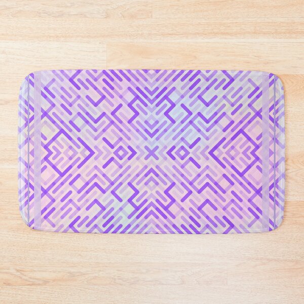 Item preview, Abstract background scarf with geometric shapes in purple and pink. designed and sold by APHIDAT-TA.