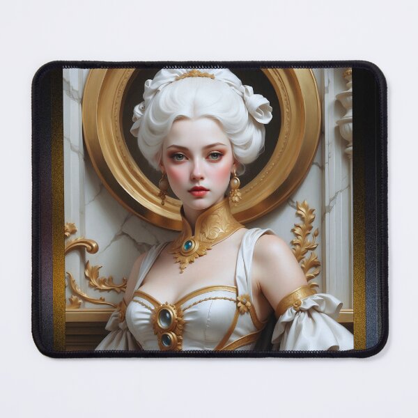 Item preview, Lady Althia White Beautiful AI Concept Art Portrait by Xzendor7 designed and sold by Xzendor7 Digital Art Creations.