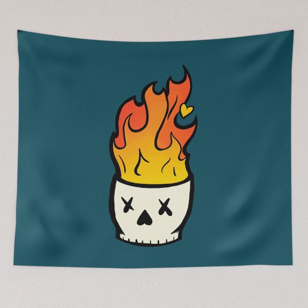 Item preview, Flaming Tiki Skull designed and sold by Tom Snow.