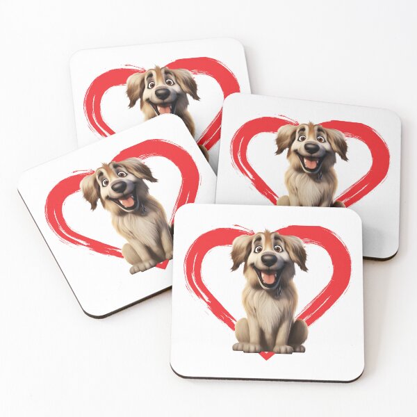 Item preview, Leonberger Cartoon in Love Heart swoosh  designed and sold by For Dog Sake!®.