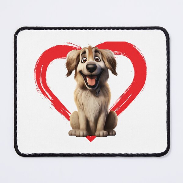 Item preview, Leonberger Cartoon in Love Heart swoosh designed and sold by For Dog Sake!®.