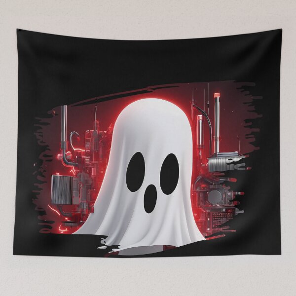 Item preview, Electrifying Friendship: Funny Mechanical Red Ghost designed and sold by Artedig.