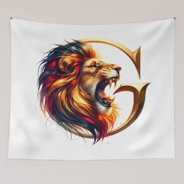 Item preview, Lion and the letter G - Fantasy designed and sold by Fenay Designs.