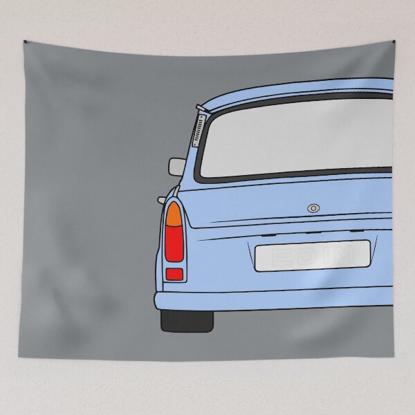 Item preview, Trabant 601S rearview blue designed and sold by EdimDesign.