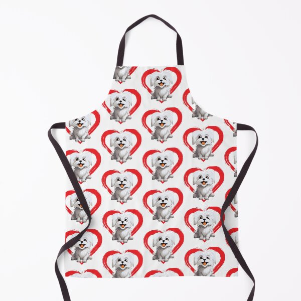 Item preview, Maltese Cartoon in Love Heart swoosh designed and sold by For Dog Sake!®.