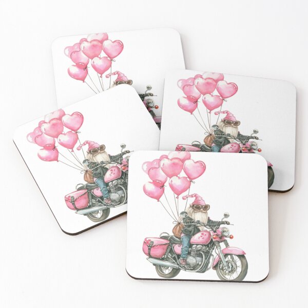 Item preview, Valentine 's Day Pink Gnome Ride a Motorcycle T-Shirts designed and sold by Modtanoydesign.
