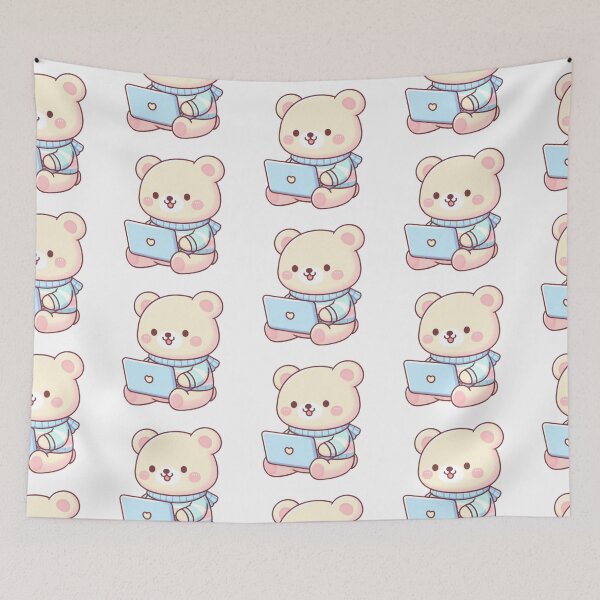 Item preview, Cute Bear Holding A Laptop Clipart designed and sold by SnuggleSafari.