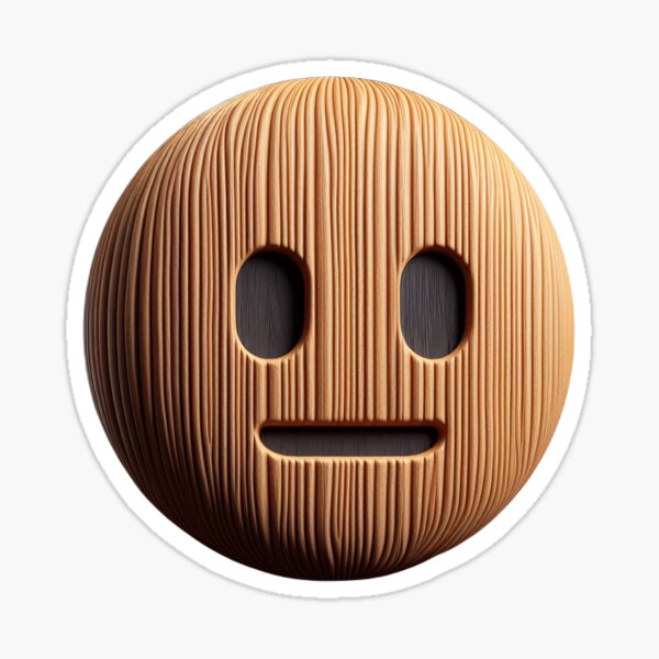 3d Emoji: Wooden Sticker