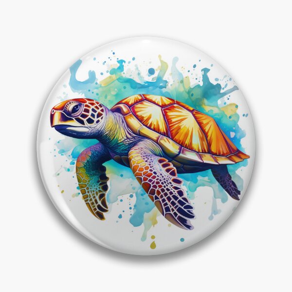 Item preview, Colorful Sea Turtle designed and sold by ZenEvoke.