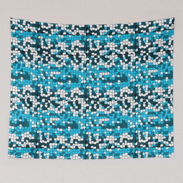 Item preview, Blue mosaic entitled The Raging Sea designed and sold by VibeTwist.