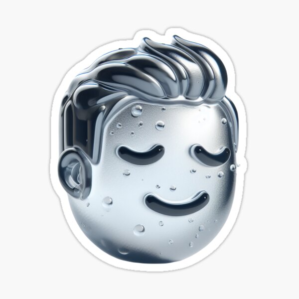 3d Emoji: Glass Calm Sticker