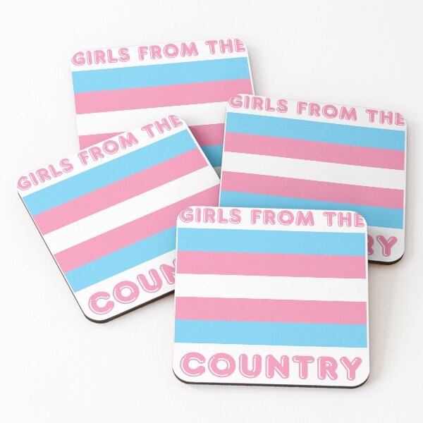 Item preview, Girls from the Trans Country transgender flag designed and sold by SISSY4SISSIES.