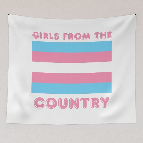 Item preview, Girls from the Trans Country transgender flag designed and sold by SISSY4SISSIES.