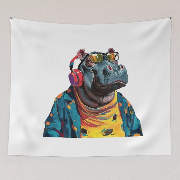 Item preview, happy hip hop hippo designed and sold by porbenjaporn.