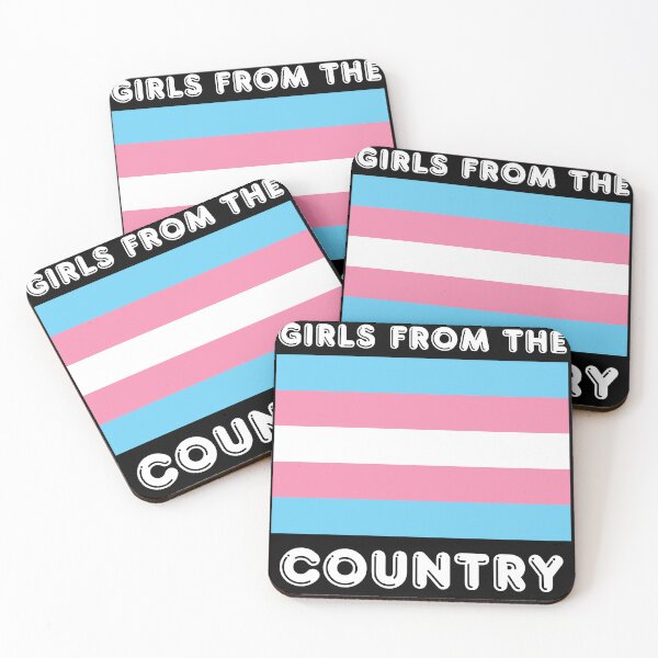 Item preview, Girls from the Trans Country transgender flag designed and sold by SISSY4SISSIES.