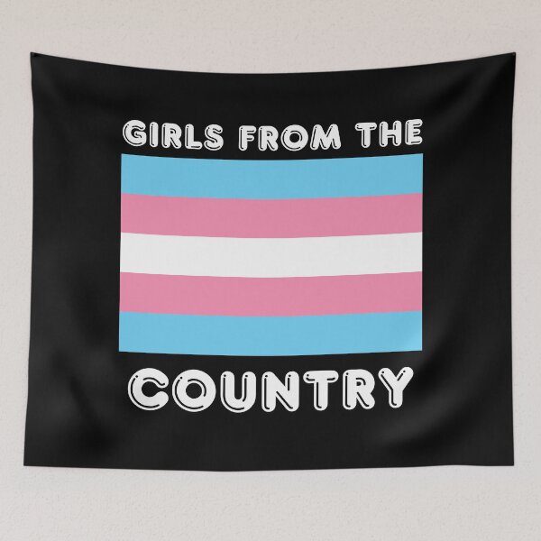 Item preview, Girls from the Trans Country transgender flag designed and sold by SISSY4SISSIES.