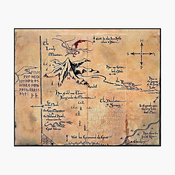 Item preview, map of the lonely mountain, Erebor designed and sold by Believes Inmiracle.