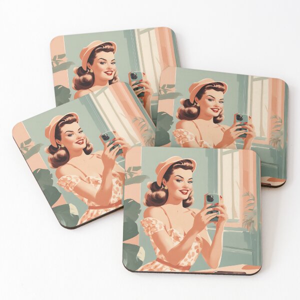 Item preview, Snapshot Vintage Vanity Mirror Selfie Pin Up Art designed and sold by di-age7.