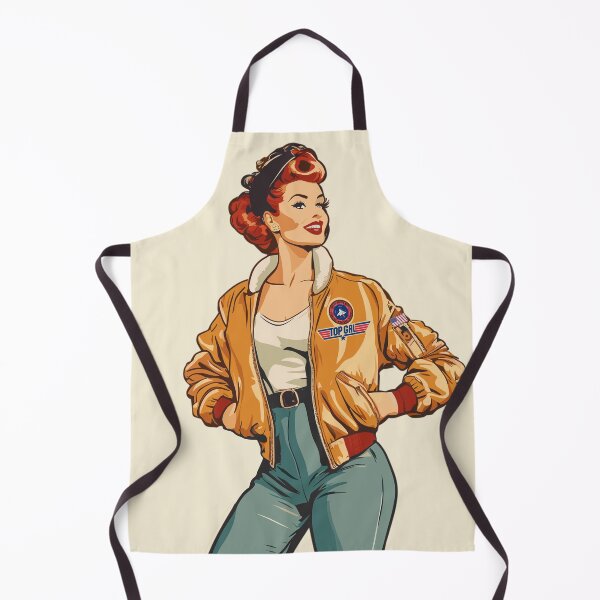 Item preview, Retro Top Gun 'Gal' Bombshell Bomber Pilot Pin Up Girl designed and sold by di-age7.