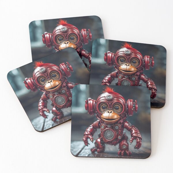 Item preview, Cute Red Baby Robot Orangutan designed and sold by TheArtOfPat.