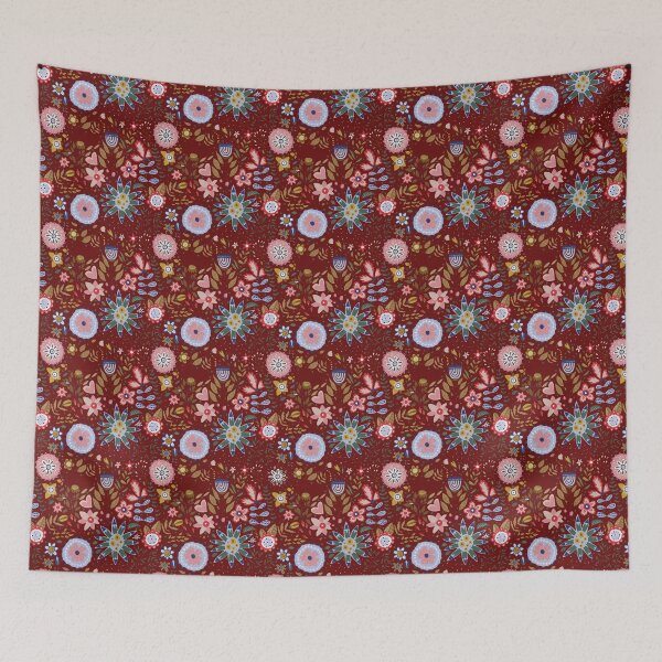 Item preview, Floral on a Red-Crimson Background  designed and sold by Vachala.