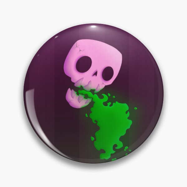 Item preview, Pink skull with green breath designed and sold by ilustrakoffice.