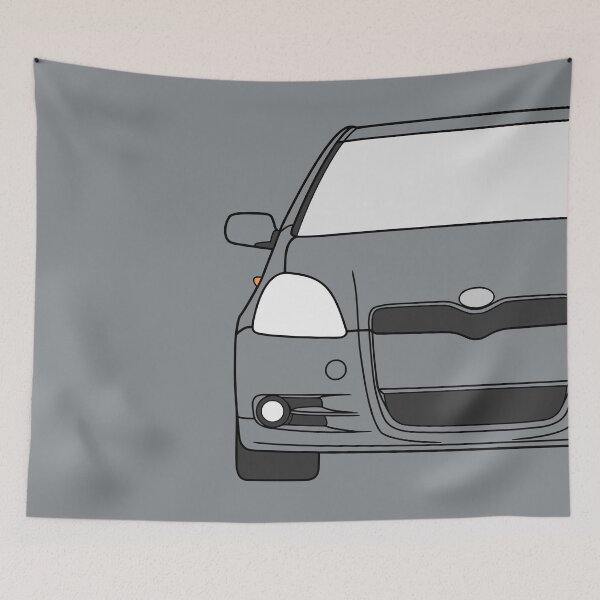 Item preview, Toyota Yaris Vitz Platz Echo 1999-2003 black lines with colored parts designed and sold by EdimDesign.
