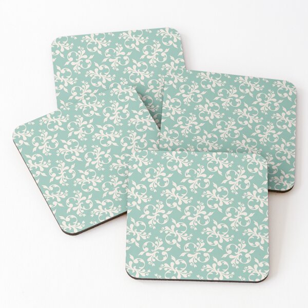 Item preview, Damask with Aqua Background  designed and sold by artbyterriwatts.