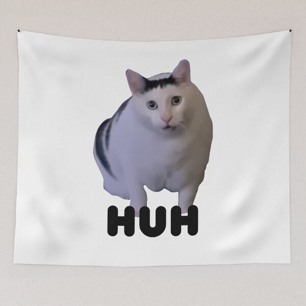 Item preview, Huh Cat Meme designed and sold by FloraPlantTees.