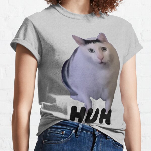 Huh Meme T-shirt Emoji T-shirt Cotton Shirt