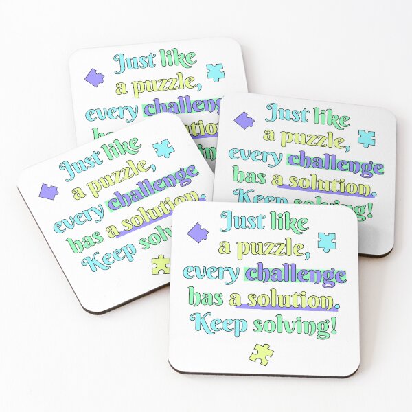 Item preview, Just like a puzzle, every challenge has a solution - font!ed designed and sold by Echinaceacea.