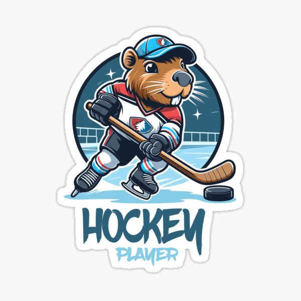 Capybara Playing Ice Hockey Stickers for Sale